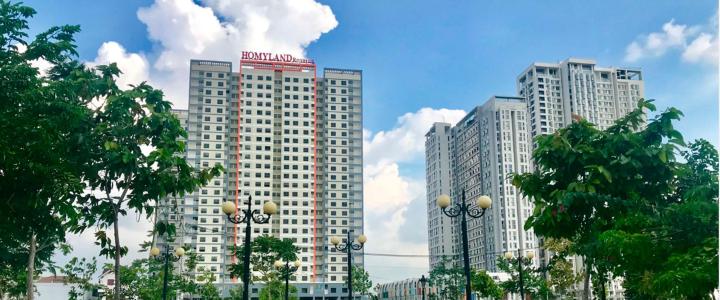 Homyland 3, Quận 2 Căn hộ Homyland Riverside tầng cao cửa hướng Nam, ban công hướng Bắc.