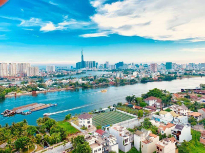 View căn hộ Opal Riverside, Quận Thủ Đức Căn hộ Opal Riverside hướng ban công đông bắc đầy đủ nội thất diện tích 71m²