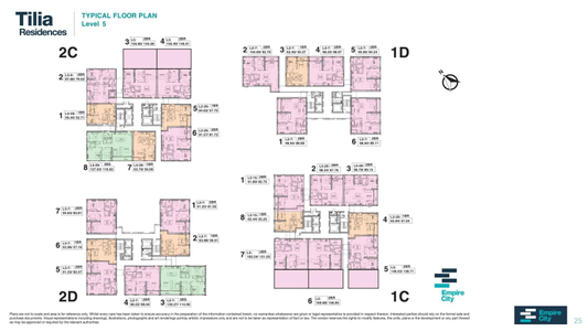 Căn hộ Empire City nội thất cơ bản diện tích 94.64m²