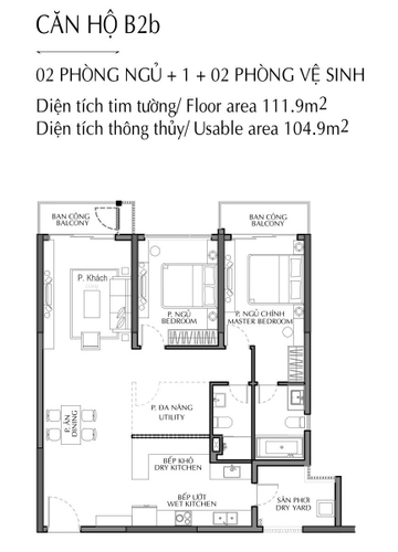 Layout căn hộ Diamond Brilliant, Quận Tân Phú Căn hộ tầng 8 Diamond Brilliant ban công rộng rãi, view đón gió thoáng mát.
