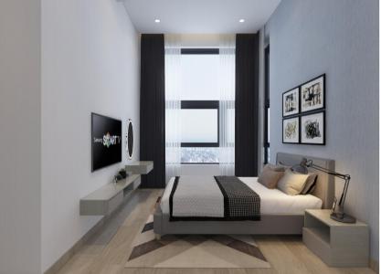 Phòng ngủ căn hộ Riviera Point Căn hộ Riviera Point tầng 3 nội thất đầy đủ, view thành phố.