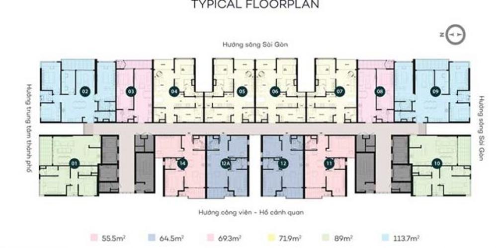 Layout Sky An Gia, Quận 7 Căn hộ Sky 89 An Gia tầng cao, ban công đón gió thoáng mát.