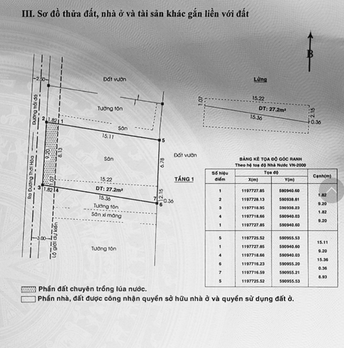 Bản vẽ đất nền Huyện Bình Chánh Đất nền thổ cư diện tích 156.7m2, khu vực dân cư đông đúc lâu đời.