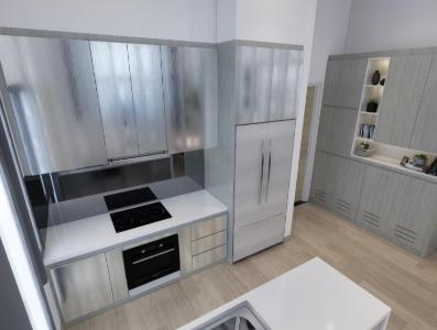 Phòng bếp căn hộ Riviera Point Căn hộ Riviera Point tầng 3A sàn lót gỗ, bàn giao nội thất đầy đủ.