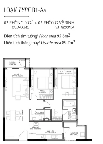 Layout căn hộ Diamond Brilliant, Quận Tân Phú Căn hộ Diamond Brilliant tầng 4 thiết kế kỹ lưỡng, khu dân cư sầm uất.