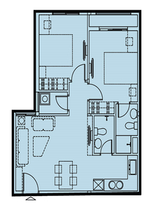 Căn hộ Dream Home Riverside tầng 9 diện tích 62m2, nội thất cơ bản.
