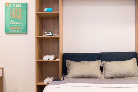 Phòng ngủ căn hộ RIVERGATE RESIDENCE Cho thuê căn hộ RiverGate Residence 1PN, tháp B, diện tích 26m2, đầy đủ nội thất