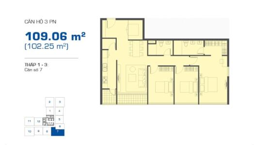 Layout căn hộ The Sun Avenue Bán Căn hộ The Sun Avenue đầy đủ nội thất, cửa hướng Đông Bắc