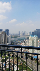 View căn hộ Vinhomes Central Park, Quận Bình Thạnh Căn hộ Vinhomes Central Park tầng 20 diện tích 53.8m2, đầy đủ tiện ích.