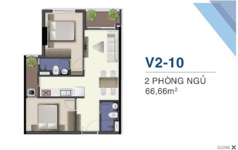 layout căn hộ Q7 Saigon Riverside Căn hộ Q7 Saigon Riverside tầng cao, hoàn thiện cơ bản