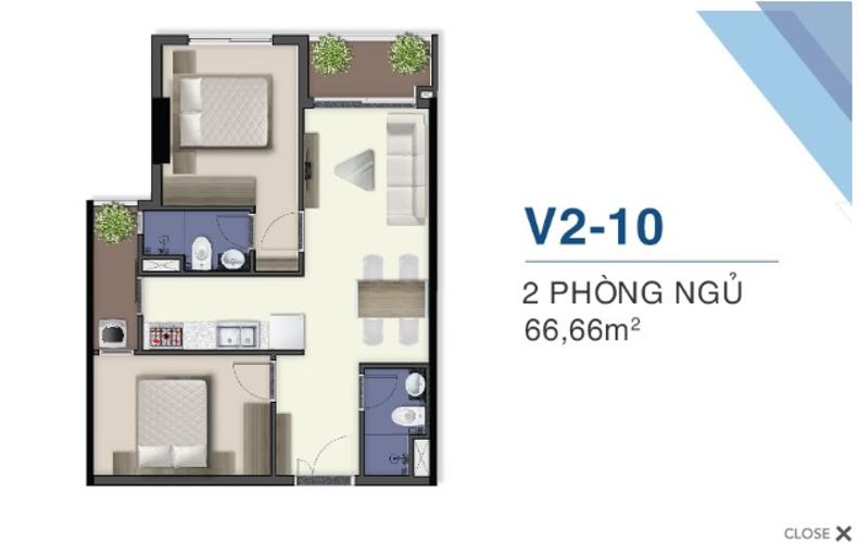 layout căn hộ Q7 Saigon Riverside Căn hộ Q7 Saigon Riverside tầng cao, hoàn thiện cơ bản