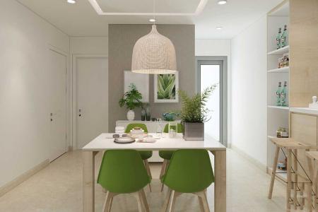 Nhà mẫu West Gate Park Căn hộ West Gate Park hướng Đông Nam, nội thất cơ bản