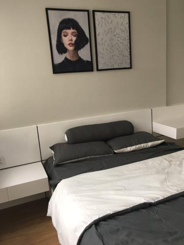 Phòng ngủ Masteri An Phú Quận 2 Căn hộ Masteri An Phú hướng ban công tây bắc đầy đủ nội thất diện tích 69.9m².