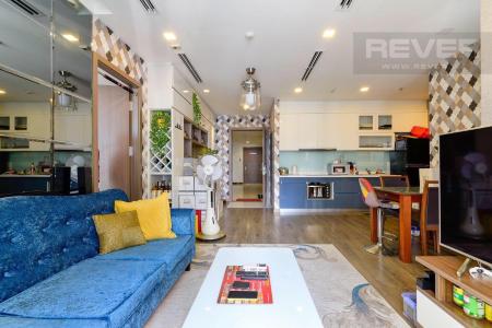 Phòng khách căn hộ VINHOMES CENTRAL PARK Căn hộ Vinhomes Central Park hướng ban công tây nam đầy đủ nội thất diện tích 80m²