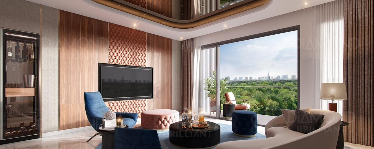 Nhà mẫu căn hộ Diamond Brilliant, Quận Tân Phú Căn hộ Diamond Brilliant tầng 4 diện tích 11.9m2, có 1 phòng đa năng.