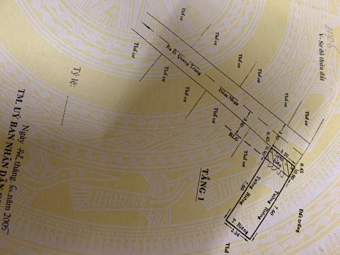 Bản vẽ nhà phố Quận Gò Vấp Nhà phố hướng Tây Bắc hẻm xe hơi, cách chợ Hạnh Thông Tây 1km.