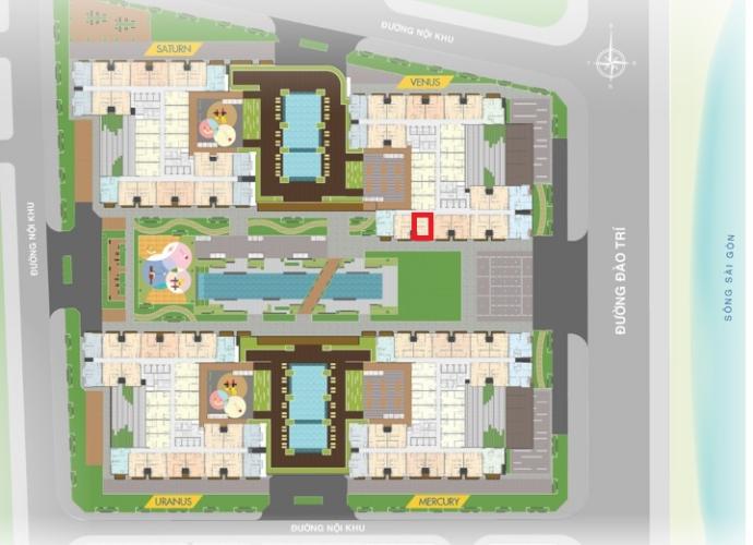 layout căn hộ Q7 Saigon Riverside Bán căn hộ Q7 Saigon Riverside 2 phòng ngủ thuộc tầng cao, diện tích 66.66m2