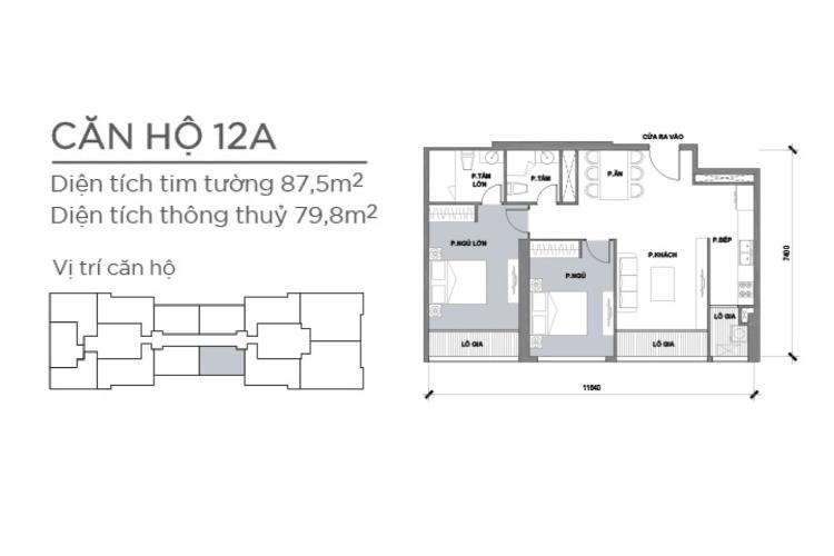 Căn hộ 2 phòng ngủ Căn hộ Vinhomes Central Park 2 phòng ngủ P2 mới bàn giao, view sông