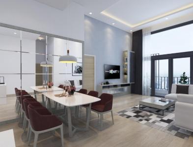 Phòng bếp căn hộ Riviera Point Căn hộ Riviera Point tầng 3 nội thất đầy đủ, view thành phố.