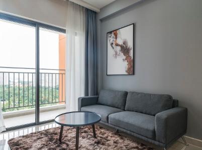 Phòng khách căn hộ The Sun Avenue Căn hộ The Sun Avenue tầng trung, view thành phố sầm uất.