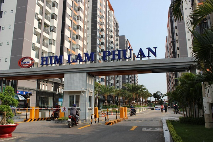 Căn hộ Him Lam Phú An, Quận 9 Căn hộ Him Lam Phú An có 2 phòng ngủ, thiết kế hiện đại nội thất cơ bản.