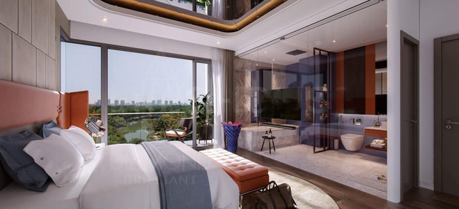 Nhà mẫu căn hộ Diamond Brilliant, Quận Tân Phú Căn hộ Diamond Brilliant tầng 7 diện tích 111.9m2, có thêm 1 phòng đa năng.