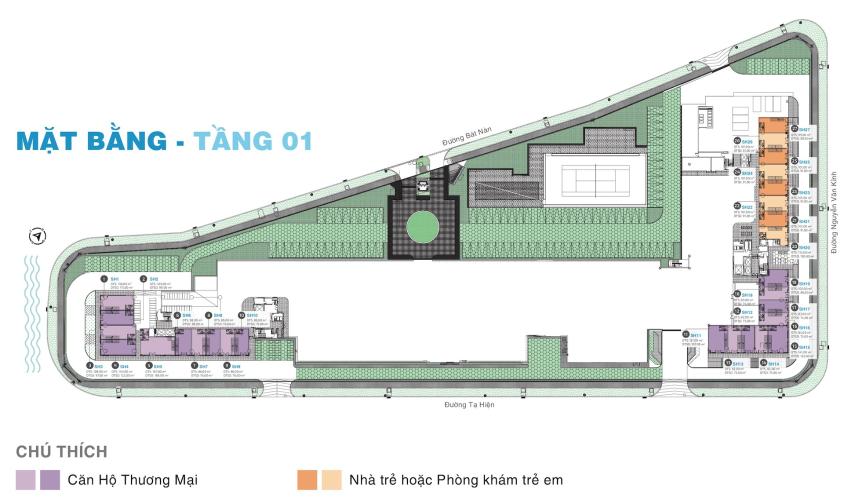 Layout shophouse One Verandah, Quận 2 Shophouse One Verandah diện tích 130m2, bàn giao thô.