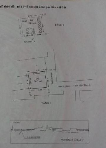 bản vẽ nhà phố Quận 4 Nhà có 2 mặt tiền hẻm rộng 3m đường Tôn Thất Thuyết, cửa hướng Đông Nam.