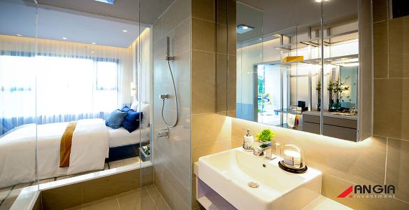 phòng ngủ + tolet căn hộ Sky89 Căn hộ tầng 03 Sky 89 ban công hướng Đông thoáng đãng