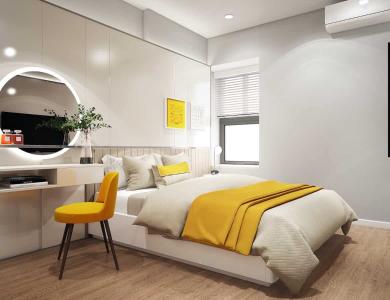 Nhà mẫu căn hộ Ricca quận 9 Căn hộ Ricca cửa hướng Nam, bàn giao nội thất cơ bản