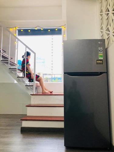 Cầu thang chung cư Nguyễn Thái Bình Bán căn hộ chung cư Nguyễn Thái Bình, phường Nguyễn Thái Bình, quận 1, diện tích 36m2, đầy đủ nội thất.