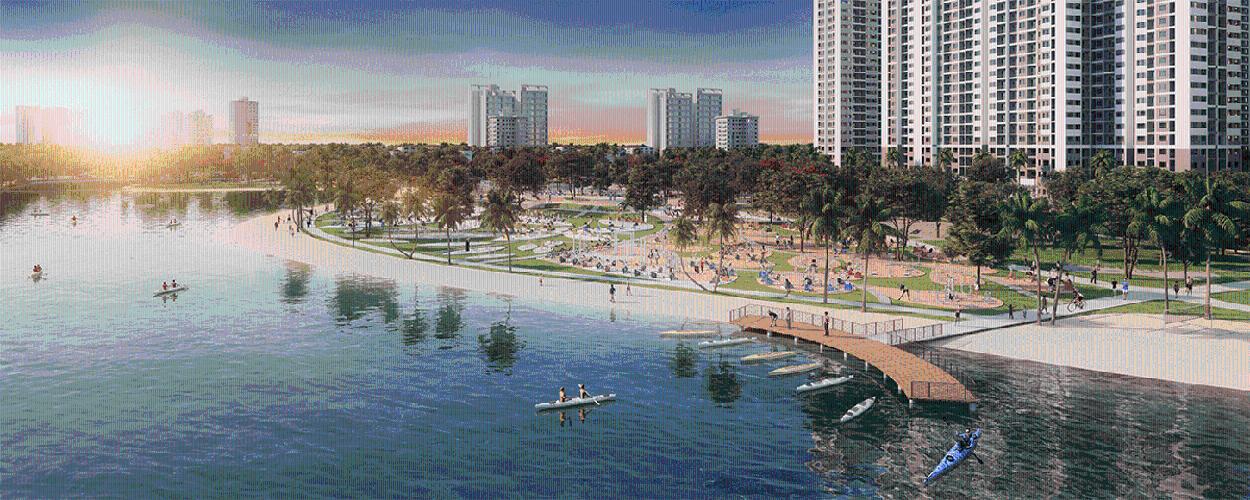 khu chèo thuyền Vinhomes Grand Park Q9 Căn hộ Vinhomes Grand Park view nội khu hồ bơi.