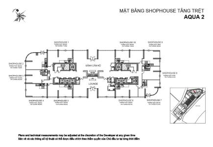 Layout Vinhomes Golden River, Quận 1 Shophouse Vinhomes Golden River hướng Tây Nam, nội thất cơ bản.