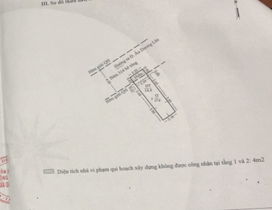 Nhà phố Quận 8 Nhà phố hẻm rộng 3m đường Âu Dương Lân, cửa hướng Đông Nam.