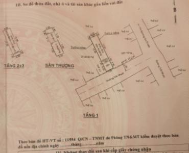 Bản vẻ nhà phố Quận 7 Nhà phố hướng Đông Nam đường Gò Ô Môi 3 tầng, nội thất cơ bản.