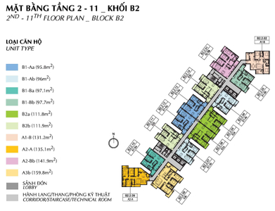 Mặt bằng chung căn hộ Diamond Brilliant, Quận Tân Phú Căn hộ Diamond Brilliant tầng 4 diện tích 95.8m2, không có nội thất.