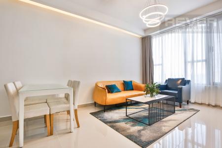 Phòng Khách Căn hộ The Tresor 2 phòng ngủ tầng cao TS1 view sông, full nội thất