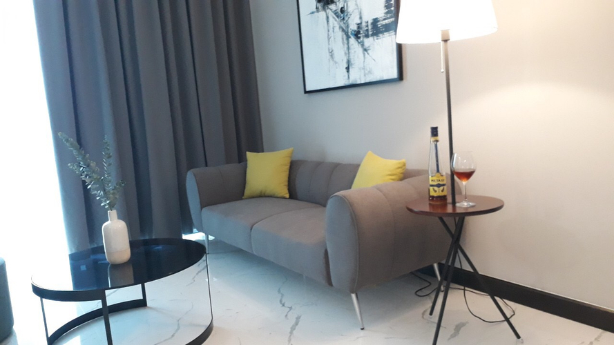 Phòng khách căn hộ Empire City, Quận 2 Căn hộ Empire City tầng 4 thiết kế 1 phòng ngủ, đầy đủ nội thất.
