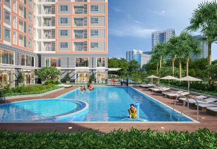 Chung cư Carillon 7, Tân Phú Căn hộ tầng thấp Carillon 7 nội thất cơ bản, ban công hướng Đông Nam.