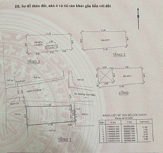 Nhà phố Quận Bình Thạnh Nhà phố thiết kế 1 trệt, 3 lầu diện tishc 50.9m2 vuông vắn.