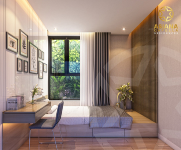 Nhà mẫu căn hộ Asiana Capella, Quận 6 Căn hộ Asiana Capella tầng 6 ban công rộng rãi, nội thất cơ bản.