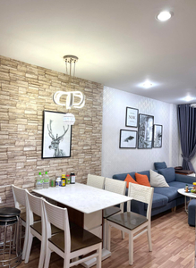 phòng khách căn hộ City Gate Căn hộ City Gate tầng 9 view mát mẻ, đầy đủ nội thất.