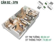 Eco Green Saigon - Căn hộ 3 phòng ngủ