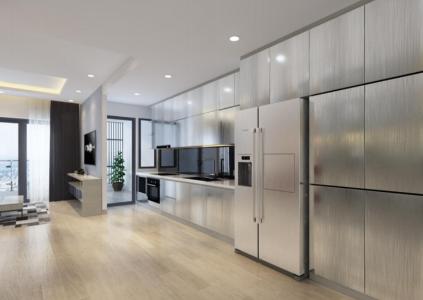 Phòng bếp căn hộ Riviera Point Căn hộ tầng 12 Riviera Point sàn gỗ, view thành phố thành phố sầm uất.