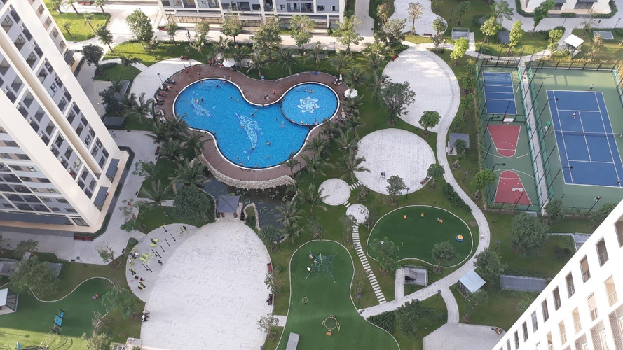 Tiện ích căn hộ Vinhomes Grand Park, Quận 9 Căn hộ Vinhomes Grand Park hướng ban công tây bắc không có nội thất diện tích 61.5m²