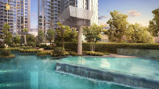 Masteri Centre Point, Quận 9 Căn hộ Masteri Centre Point hướng ban công đông nam không có nội thất diện tích 74m²
