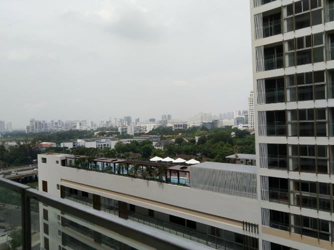 view nhìn ra phía ngoài căn hộ midtown Căn hộ Phú Mỹ Hưng Midtown không có nội thất diện tích 121.98m²