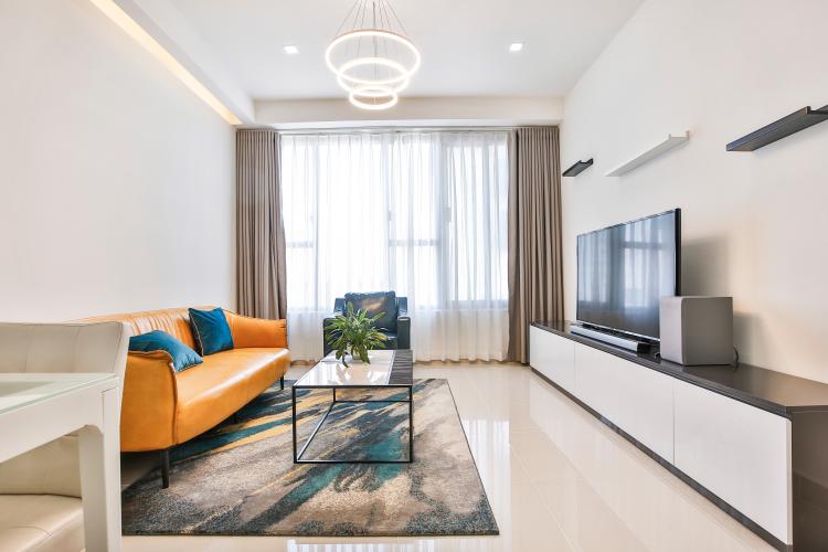 Phòng Khách Căn hộ The Tresor 2 phòng ngủ tầng cao TS1 view sông, full nội thất