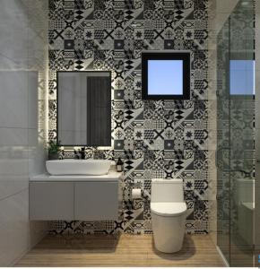 phòng vệ sinh căn hộ midtown Căn hộ Phú Mỹ Hưng Midtown tầng trung, nội thất sang trọng.