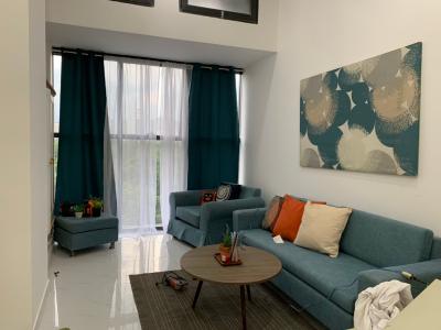 Phòng khách căn hộ The Sun Avenue, Quận 2 Officetel The Sun Avenue tầng thấp, đầy đủ nội thất cao cấp.